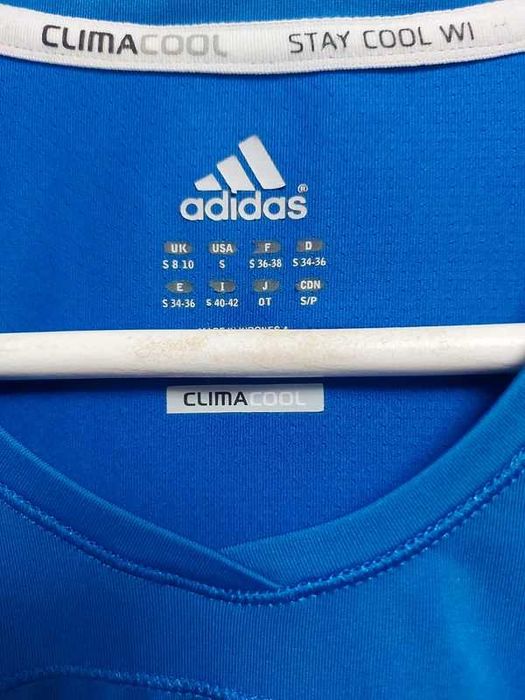 Lot 2 tricouri Adidas fitness, mărimea S, culori turcoaz și albastru