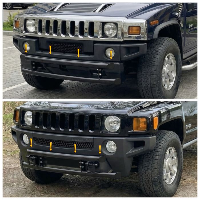 Защита бампера на Hummer H2 H3