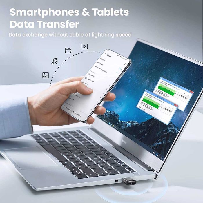 UGREEN USB Bluetooth адаптер 5.0 за Windows 11, 10, 8.1, 7