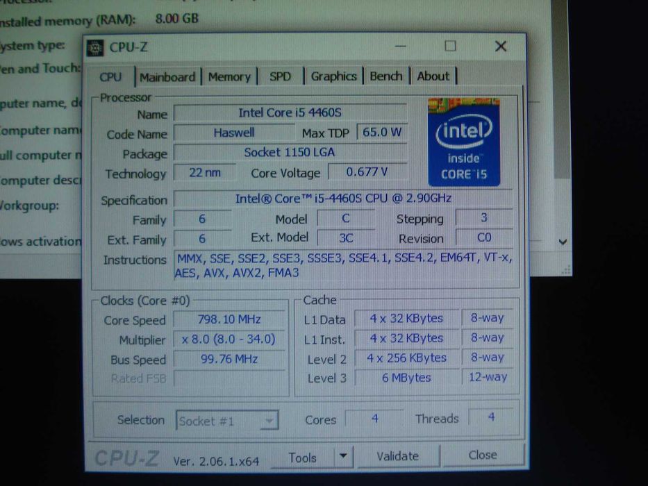 Procesor intel core i5 4460S 3.4 Ghz gen4 socket 1150 Haswell