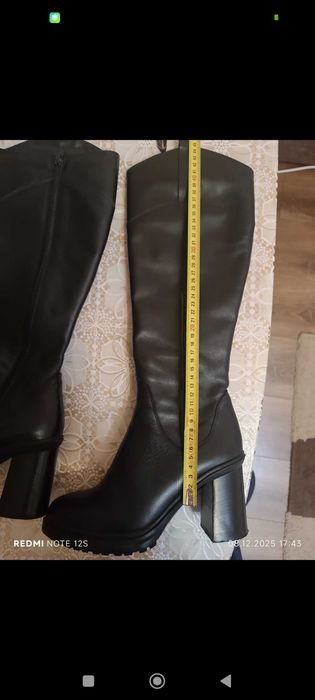 Дамски елегантни ботуши от естествена кожа