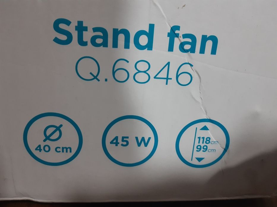 Ventilator cu picior Qlive 45 w folosit o singura data