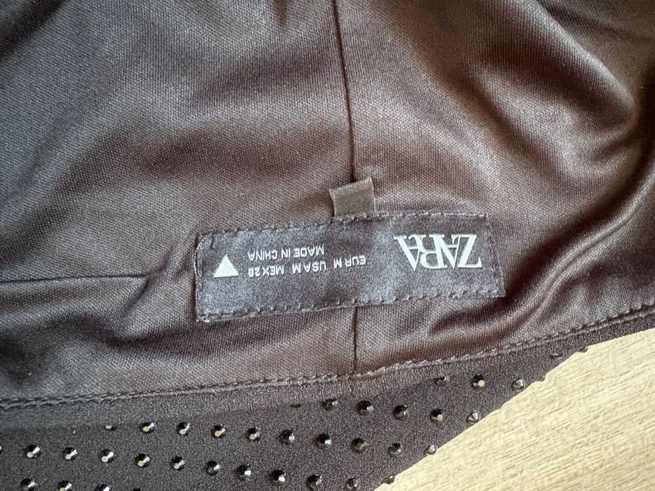 ZARA гащеризон Romper с мъниста, черен, размер M, нов