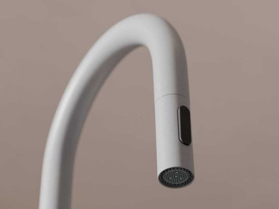 Сив смесител за кухня с изтегляща глава, 2 режима на струя - 9020