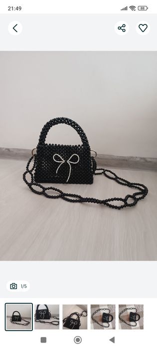 Бусинадан жасалған сумка