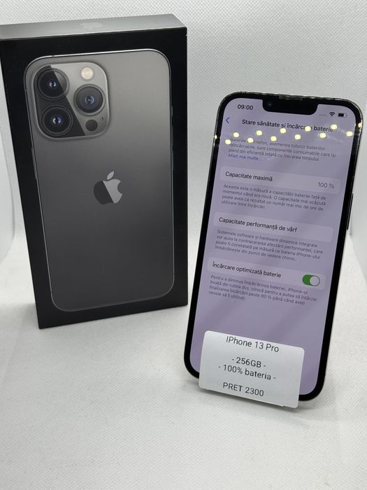 Magazin Vindem: Iphone 13 Pro, 256GB, 100% bateria