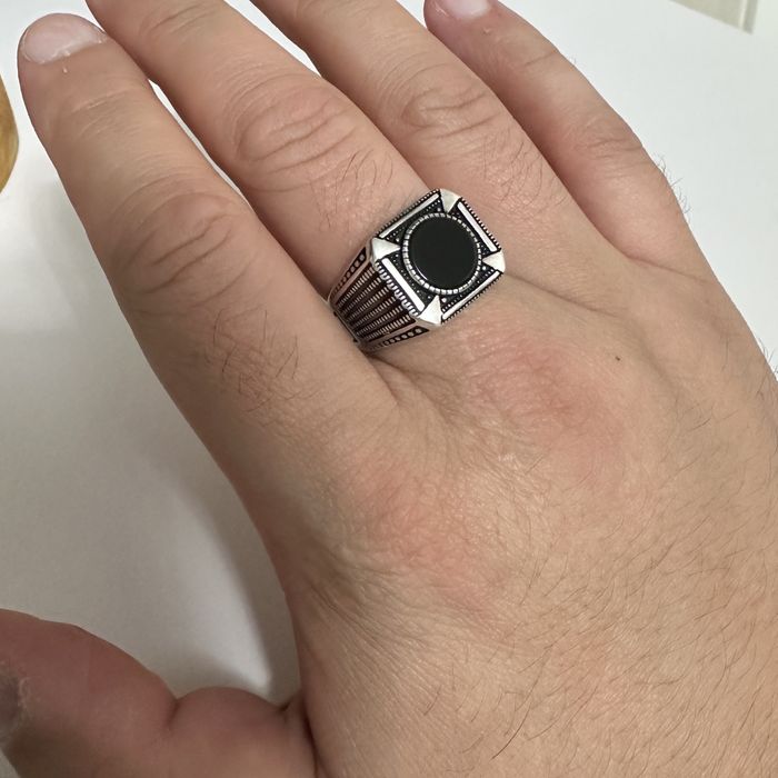 Серебряное мужское кольцо 21