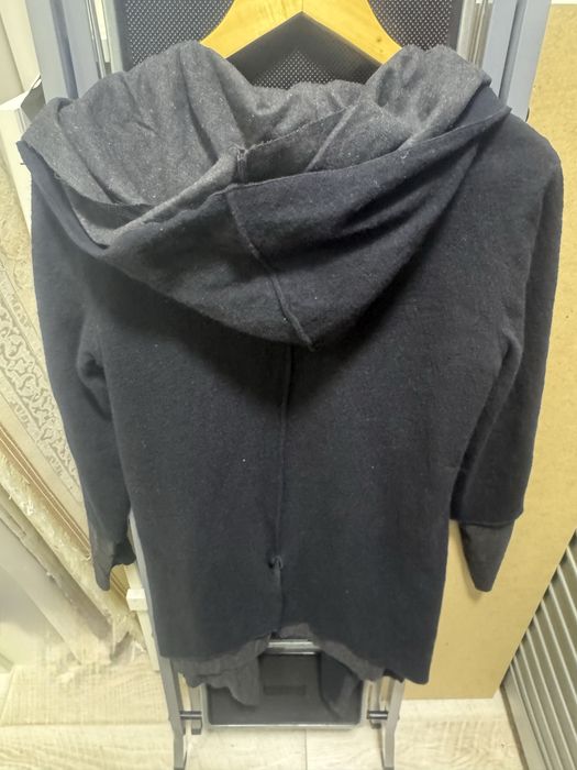 Yohji yammamoto assymetrical drape wool coat jacket