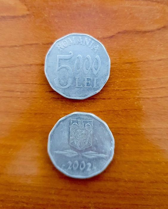 Colctie 10 monede rare (500, 1000, 5000) lei