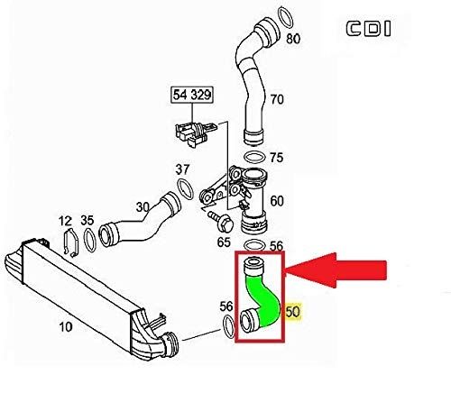 Маркуч за турбо w203 mercedes c-class