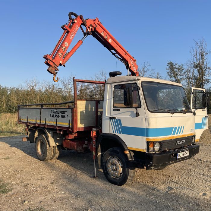 Vand iveco zeta, 7,5 tone, basculabil, macara