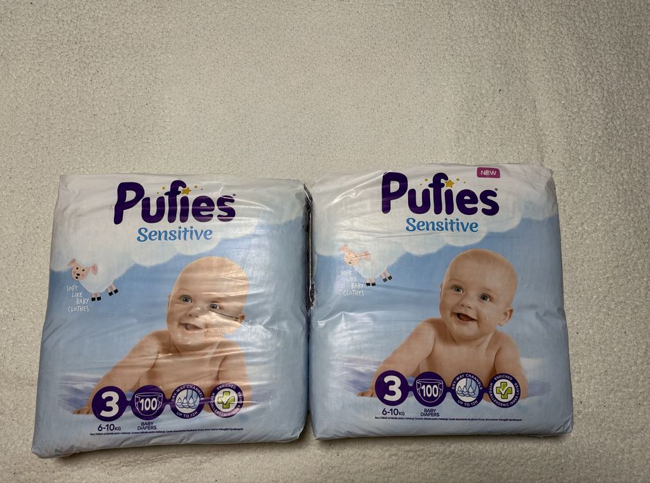 Пелени/памперси и гащи Pufies 3-ка и Pampers 3-ка