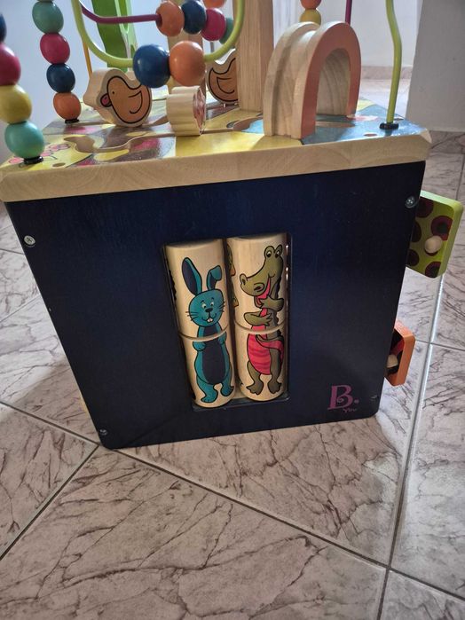 Детски дървен куб и баланс колело