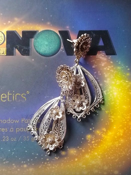 Дамски сребърни обеци различни модели