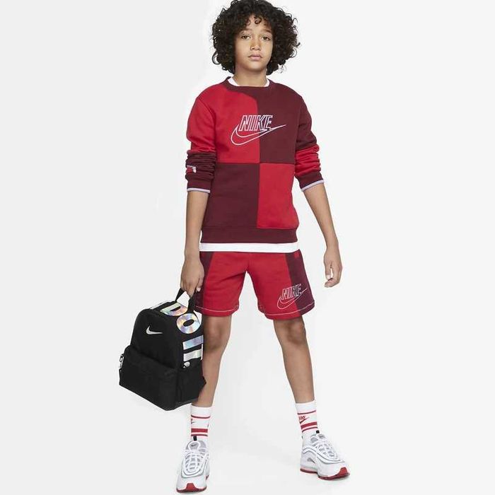 NIKE Раница Мини в Черно и Сребро