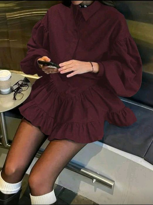 Дамски комплект в бордо