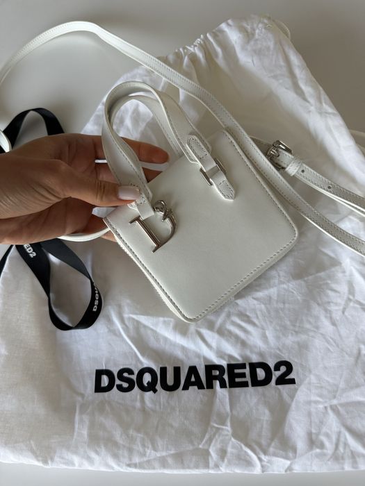 DSQUARED2 малка бяла чанта / mini bag