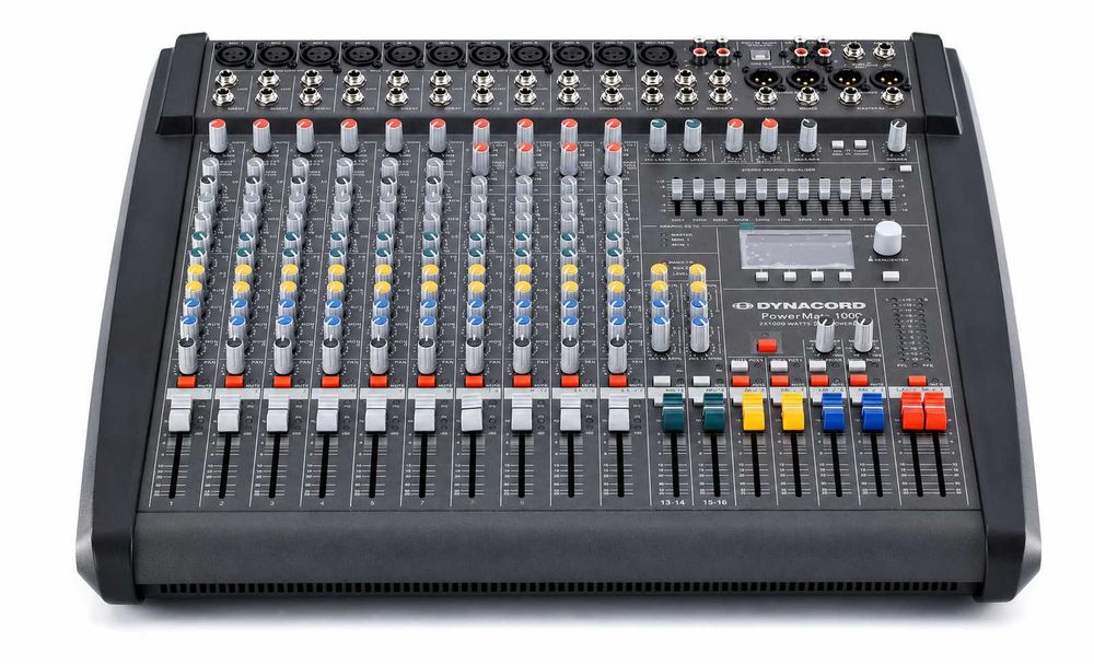 Mixer audio Dynacord PowerMate 1000-3 cu amplificator 2 Х 1000W 4 Ω (6mono + 4 stereo) (Clona)