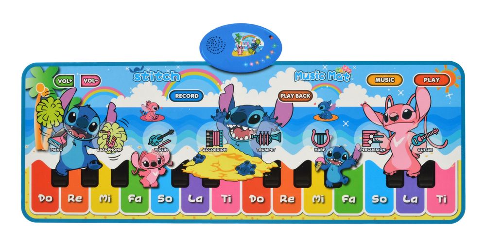 Голям Музикален Килим пиано Лило и Стич, Lilo & Stitch, детска игра Лило и Стич, Стич Ейнджъл