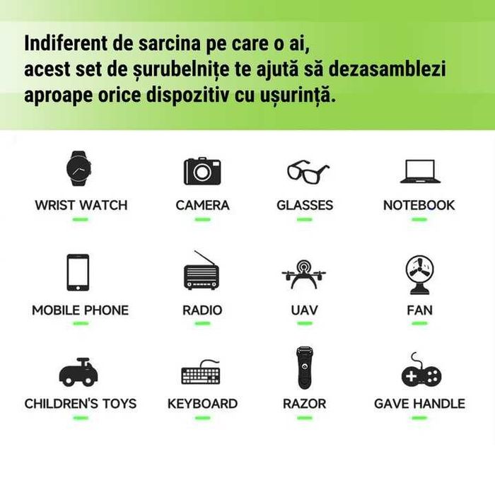 Комплект финни отвертки Digital One SP00978, 8бр за ремонт на телефони