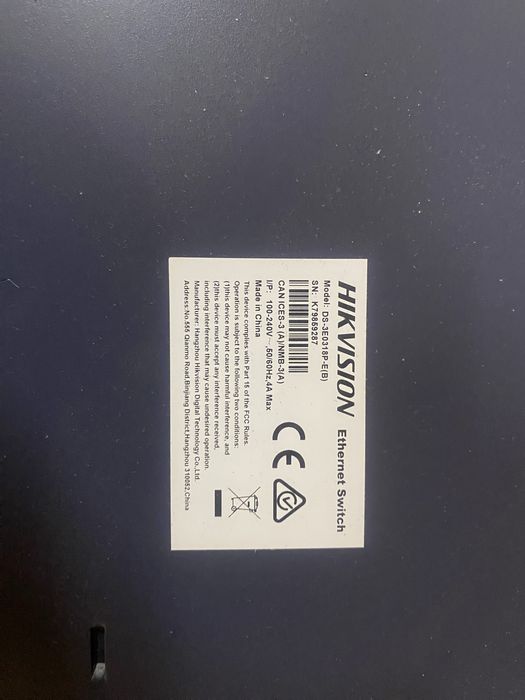 Hikvision switch 16 port ds-3e0318p-e(b)