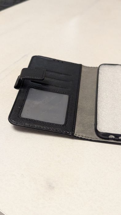 Husă premium piele Trounce Flipper, wallet case neagră Redmi 5