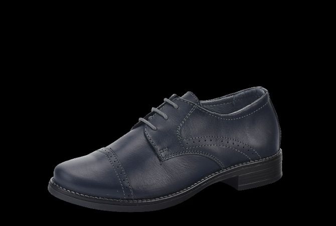 Детски официални обувки в тъмно син цвят, естествена кожа 33 номер