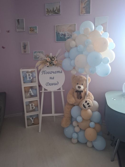 Украса с балони за рожден ден, кръщене и други поводи