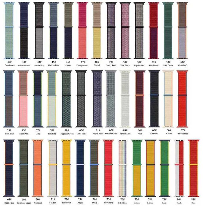 Велкро каишка Apple Watch 5/6/7/8/SE 38/40/41/42/44/45/49 ultra