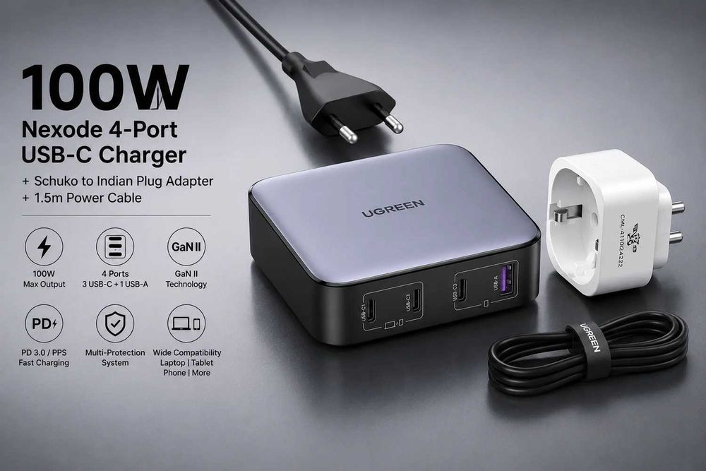 Ugreen Nexode 100W GaN Desktop Ultra-fast Charger. Есть доставка
