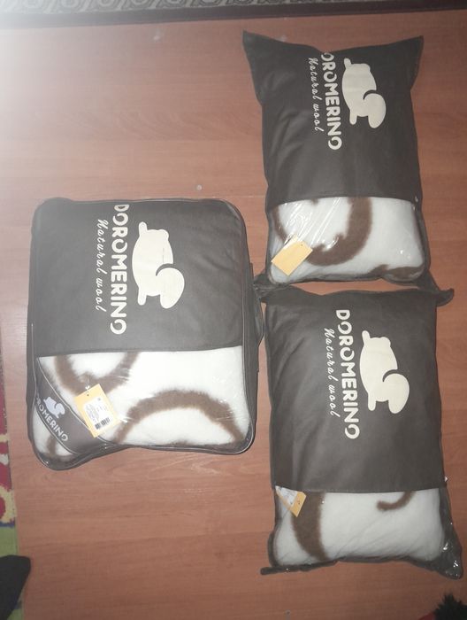 Одеяло и подушки из натуральной шерсти