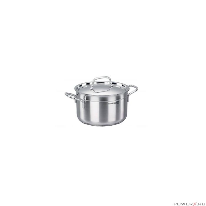 Oala cu capac din inox, 26X13cm 6.8litri, compatibila cu toate