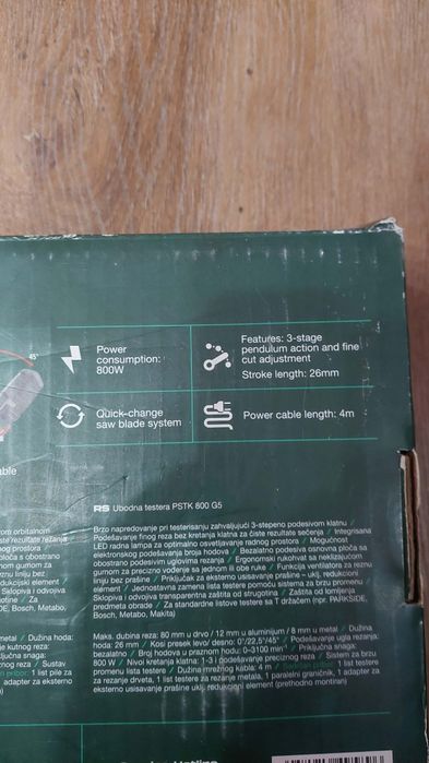 Ferăstrău pendular Parkside PSTK 800 W, 3100 rpm, Nou!