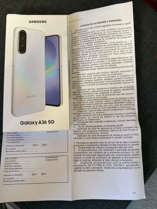 Vand samsung a36,5g,127gb ,sigilat,garantie 2 ani