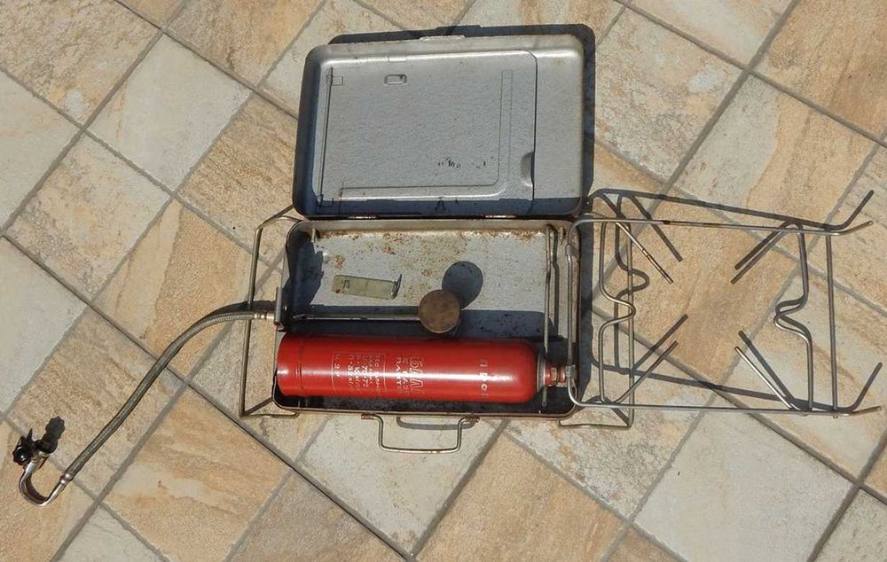 Aragaz portabil rusesc sovietic pt camping cu butelie fabricat URSS