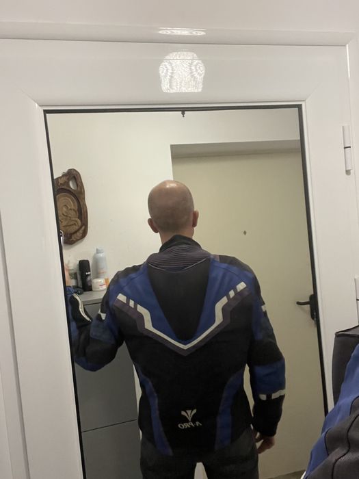 Текстилно мото яке с пълен комплект протектори, размер L