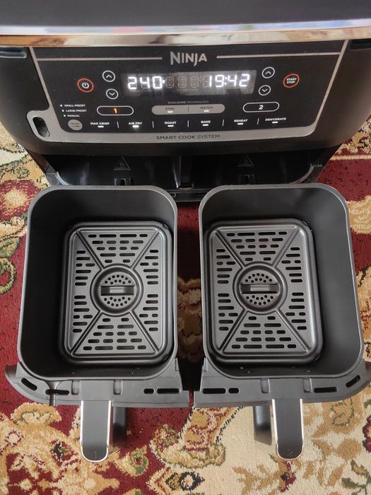 Air Fryer Ninja Dual AF451, 9.5l, 2470W, Friteuza cu aer cald ca Nou