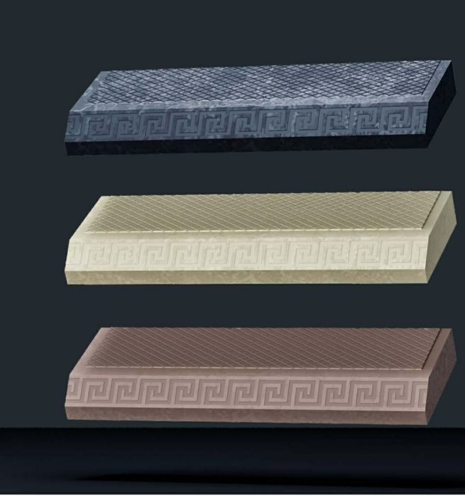 Люк, колодец, бордюр и лоток