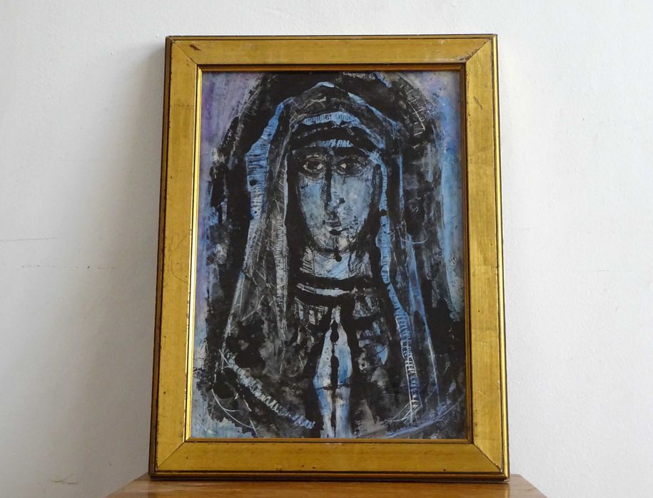 Tablou vechi, Alexandru Istrati - ’Muza’, tehnica mixta