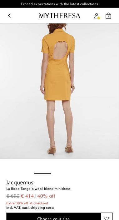 Jacquemus La robe tangelo рокля