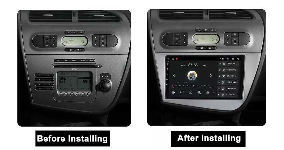 NAVIGATIE Android 14  Seat Leon 2005-2012 1/8 Gb Waze CarPlay + CAMERA