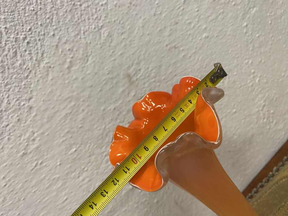 Италианска ваза от разноцветно разтопено стъкло мурано