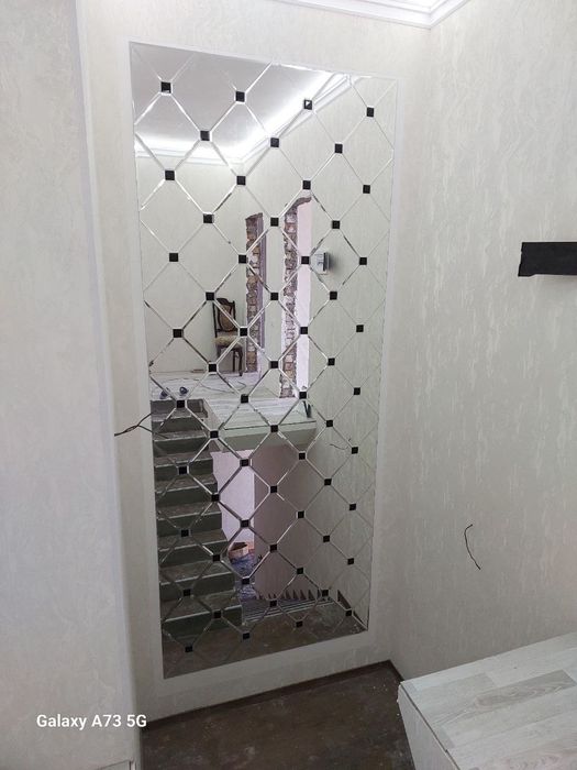 Oyna kesish ishlari rombik 10mm oyna vitrajlar