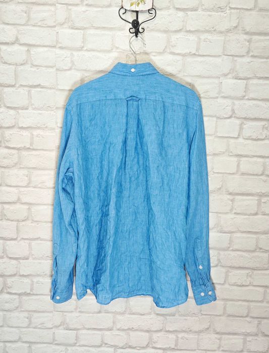 J Lindeberg Slim fit  100% Ленена Мъжка риза размер L