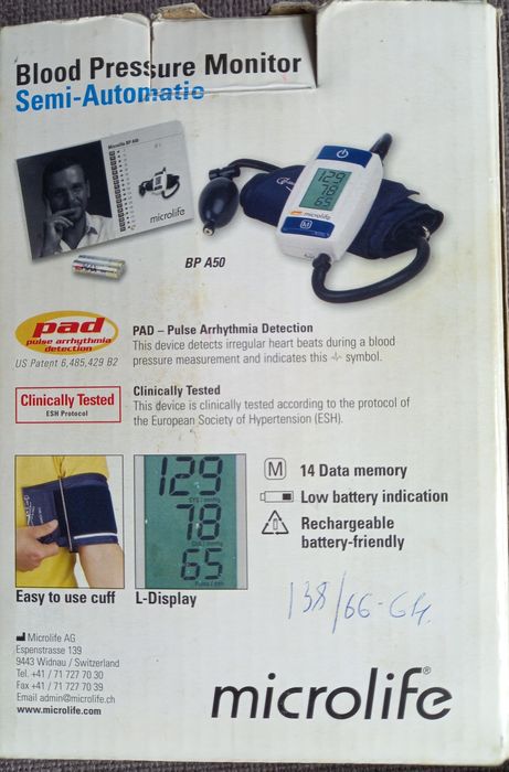 Тонометр Microlife BP A50