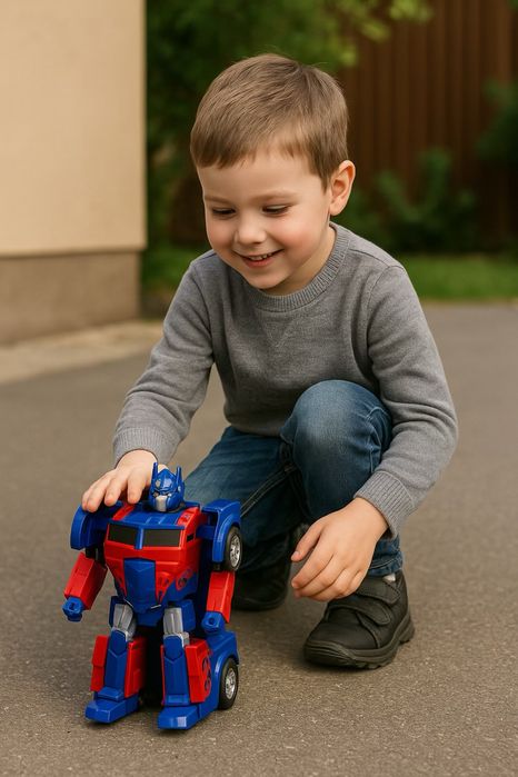 Masinuta transformabila in robot si camion transformabil, pachet promo