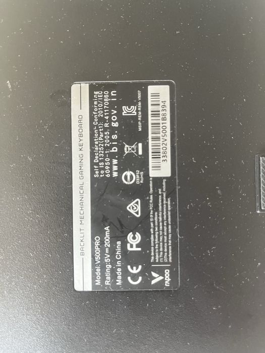 Клавиатура Rapoo V500PRO(черные свичи)