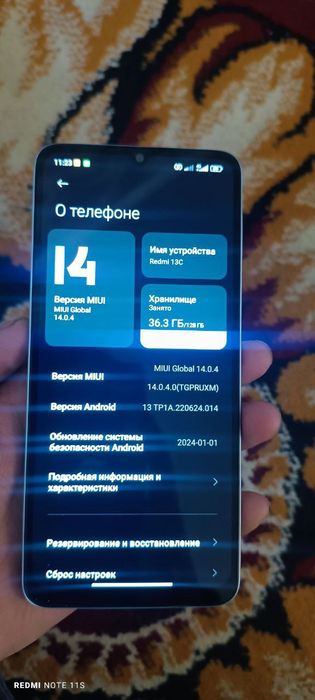 Redmi 13C 4/128 yengi telefon