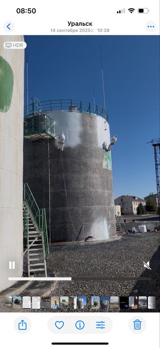 Пескоструйная очистка ,покраска резервуаров и очистка рвс от нефтешлам