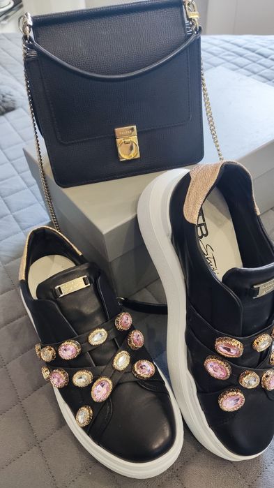 Tosca blu и Polene Разкошни обувки и мини чанта
